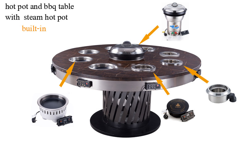 the equipment built-in the hotpot and barbecue table - CENHOT the equipment built-in the hotpot and barbecue table - CENHOT
