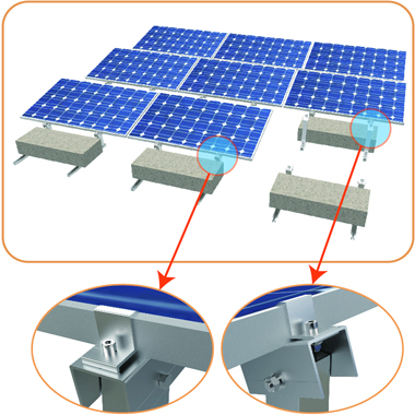 ballasted flat roof solar mounting system