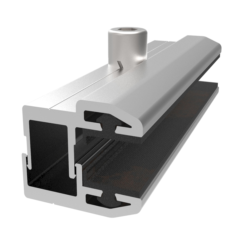 thin film solar panel mounting-end clamps