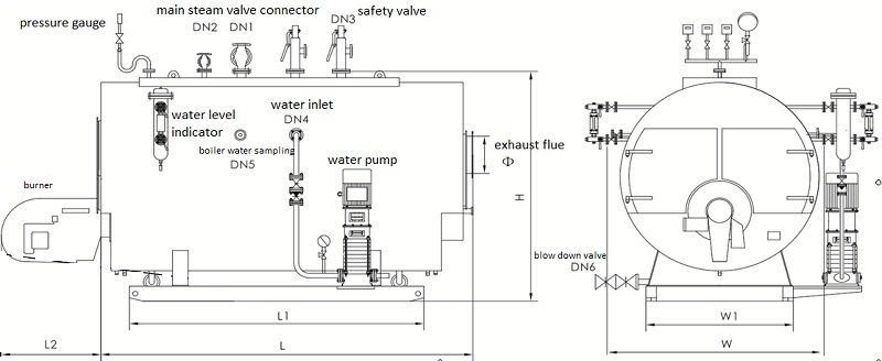 Oil Steam Boiler Installation Diagram