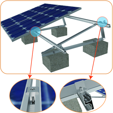 solar triangle roof mount