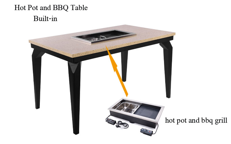 hot pot and bbq grill built-in the restaurant hot pot dining table - CENHOT hot pot and bbq grill built-in the restaurant hot pot dining table - CENHOT