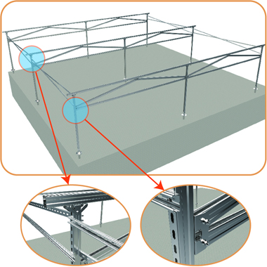 galvanized agriculture ground mounting system,Installation step 3