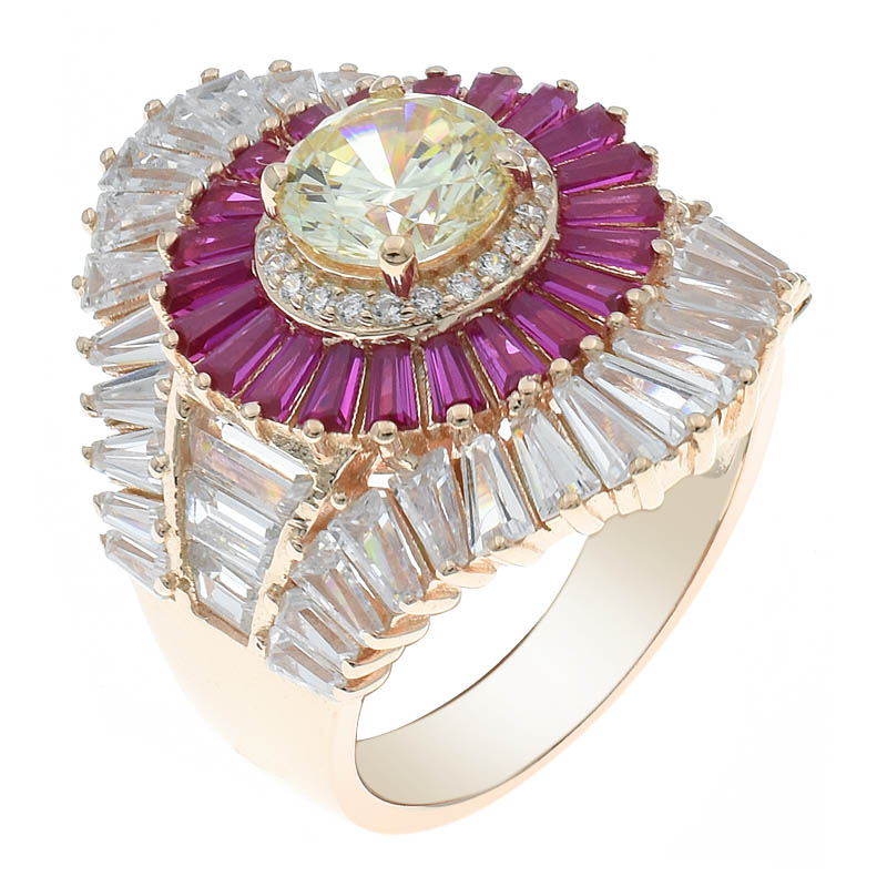 Women Double Frame Baguette Ring Women Double Frame Baguette Ring