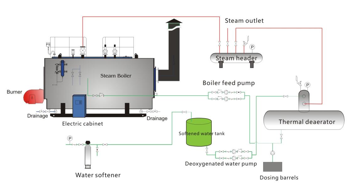 WNS Steam Boiler System Diagram