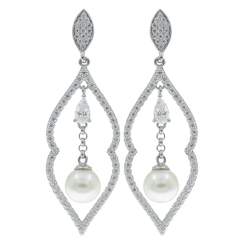 Open Drop Pearl Women Earrings Open Drop Pearl Women Earrings