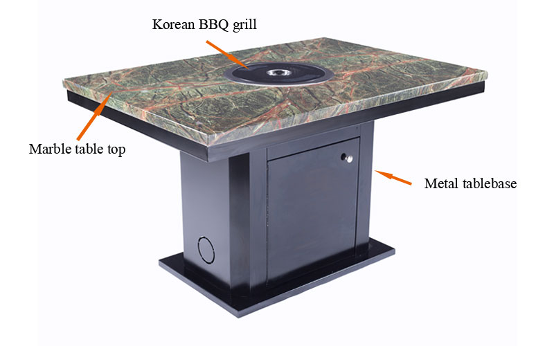 CENHOT Hot Selling Restaurant Korean BBQ Tables' structure