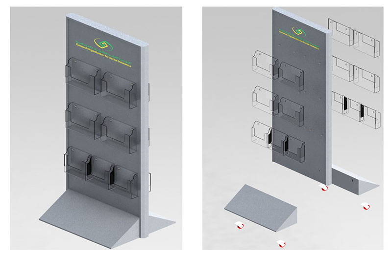 brochure holder floor stand display