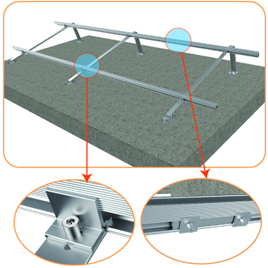 flat roof mounting system for pv panels