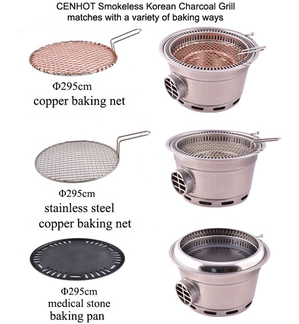 CENHOT-Round-Shape-Smokeless-Korean-Charcoal-Grill-matches-with-a-variety-of-baking-ways CENHOT-Round-Shape-Smokeless-Korean-Charcoal-Grill-matches-with-a-variety-of-baking-ways
