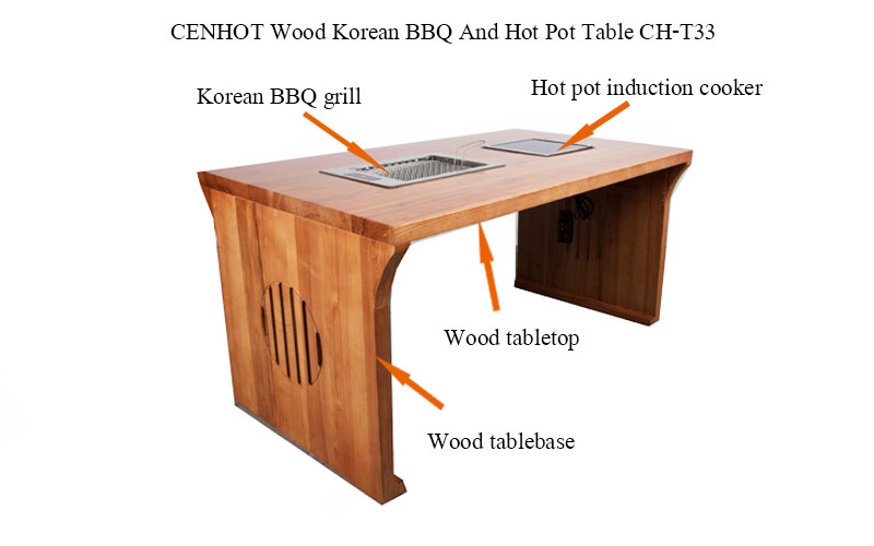 CENHOT Restaurant Hot Pot Table And BBQ Table structure CENHOT Restaurant Hot Pot Table And BBQ Table structure