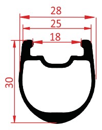 carbon clincher rim disc 30mm profile