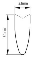 carbon 3 spokes wheel rim profile