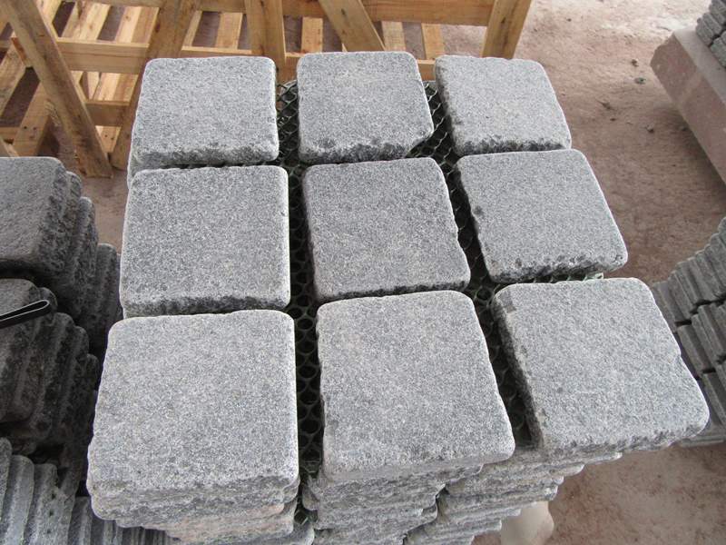 Dark Grey Tumbled Flamed Granite G654 Paving Stone Dark Grey Tumbled Flamed Granite G654 Paving Stone