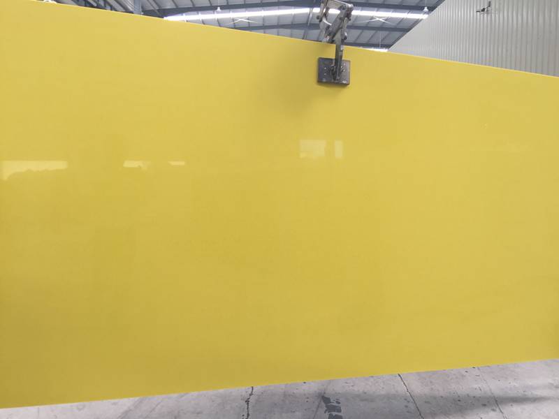 Pure Yellow Artificial Quartz Stone Counter Tops Slabs Pure Yellow Artificial Quartz Stone Counter Tops Slabs