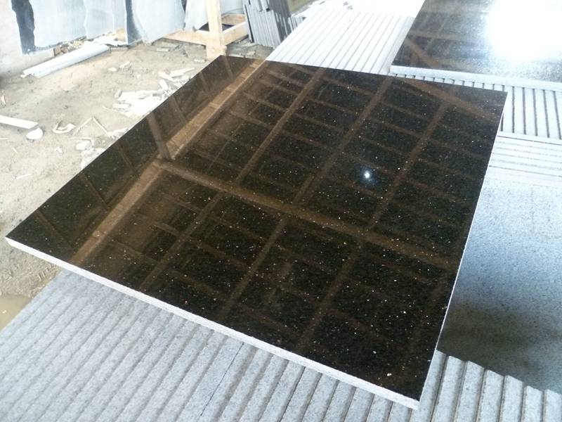 Black Galaxy Granite Tile Flooring Patio Paving Decoration Black Galaxy Granite Tile Flooring Patio Paving Decoration