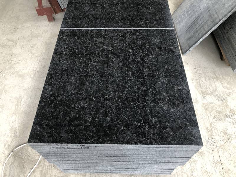 High Polished Angola Black Granite Wall Floor Tiles