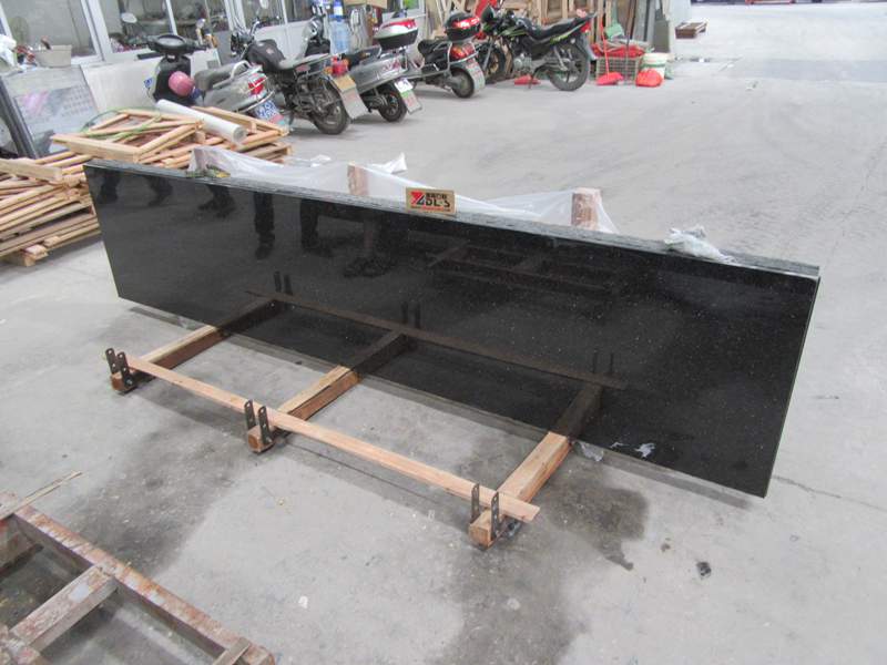 Black Galaxy Granite Slab With Gold Specks Black Galaxy Granite Slab With Gold Specks
