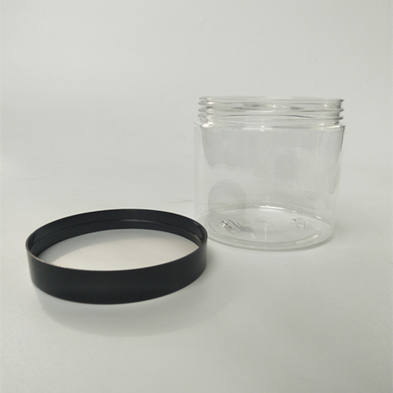 420ml 14oz Clear Plastic Jars with Black Lids Wholesale 420ml 14oz Clear Plastic Jars with Black Lids Wholesale