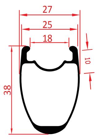38mm deep clincher rim 38mm deep clincher rim