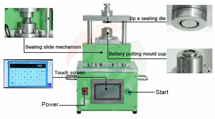 coin cell crimping machine for lab 