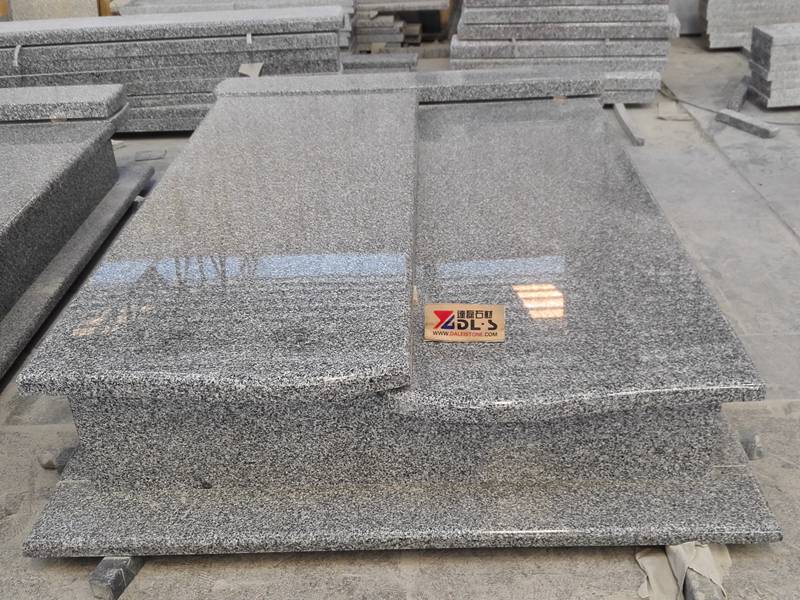 G653 Dark Grey Granite Poland Style Double Tombstones G653 Dark Grey Granite Poland Style Double Tombstones