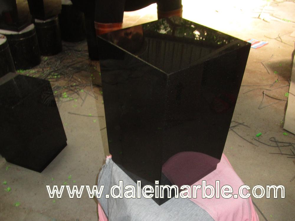 Indian Black Granite Grave Urns