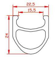 bmx45101 BMX carbon rim profile