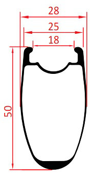 disc brake carbon rim 50mm