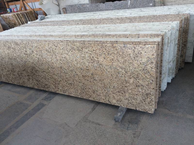 Prefabricated Giallo Ornamental Granite Custom Stone Countertops