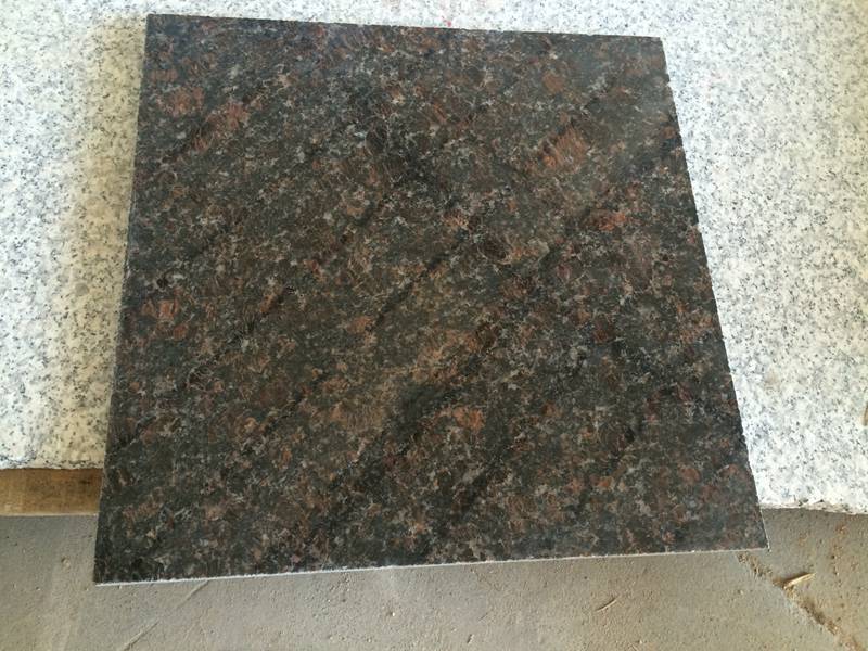 Tan Brown Granite Tiles Polished Surface Floor Covering