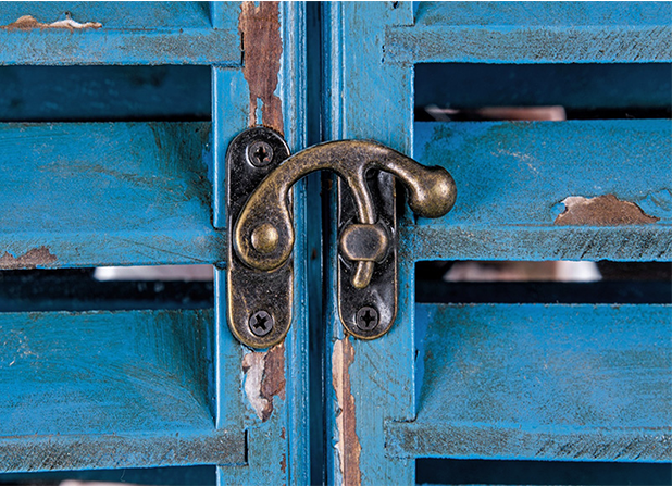 antique finishing bronze lock