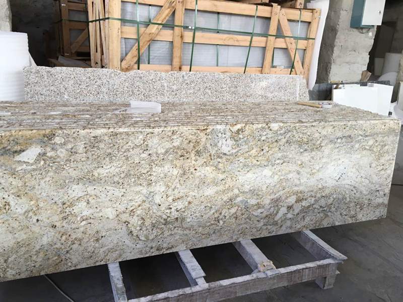 Laminate Full Bullnose Edge African Gold Granite Countertop Laminate Full Bullnose Edge African Gold Granite Countertop