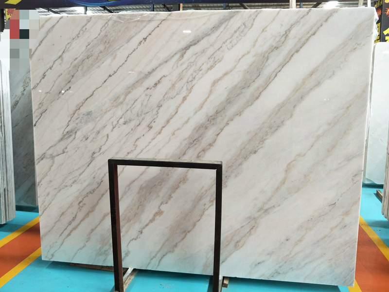 Guangxi White Marble With Gold Grey Veins Slab Guangxi White Marble With Gold Grey Veins Slab
