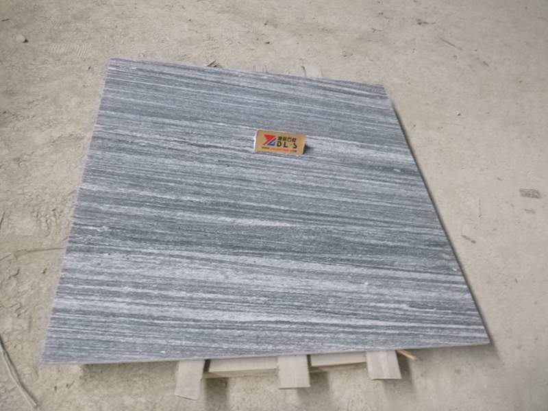 Nero Santiago Landscape Grey Granite Flamed Brushed Tiles