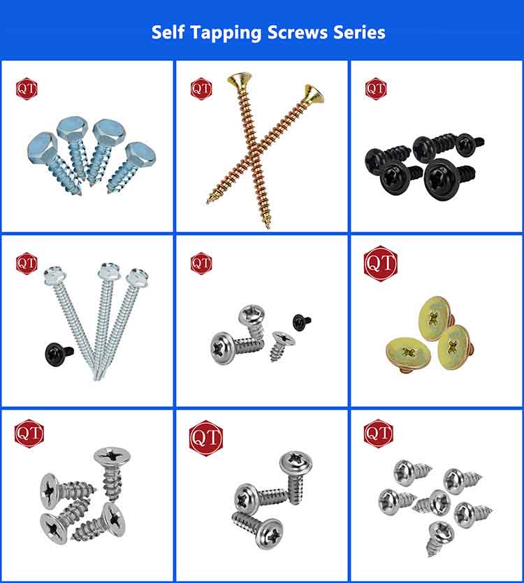 Pan Head zinc plated Self Tapping Screws