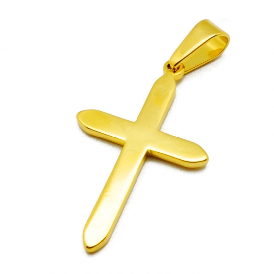 sideways cross pendant