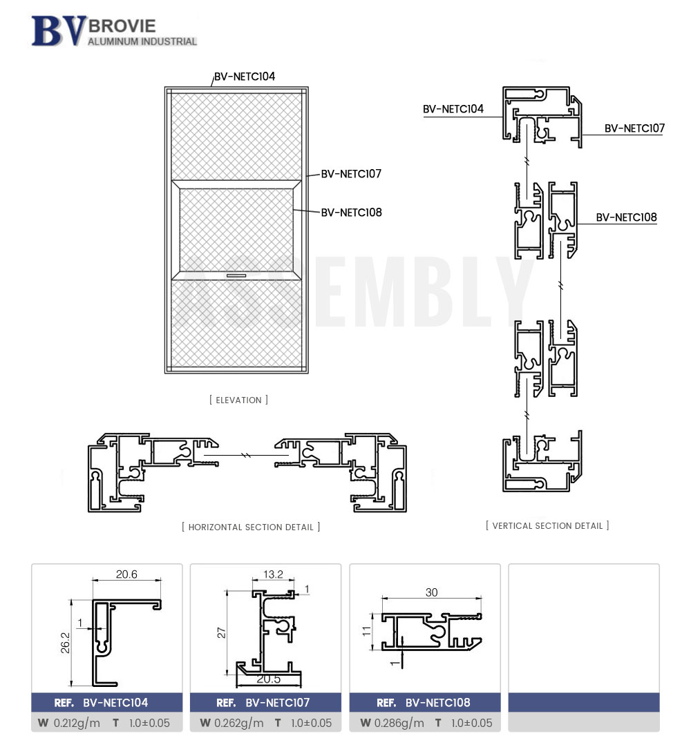 aluminum window screen frame material