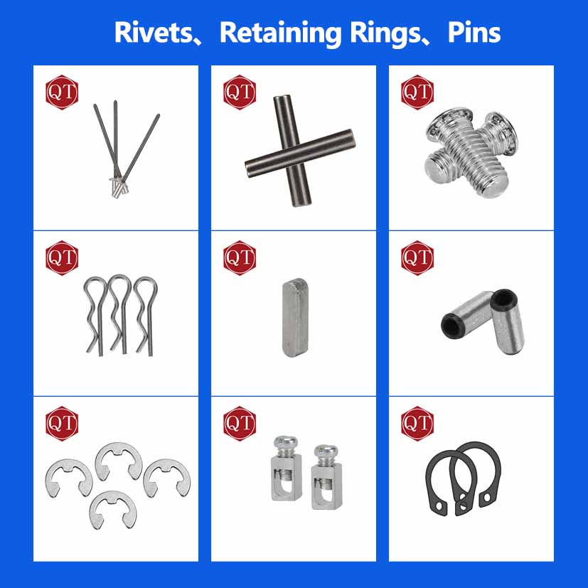 QT stainless steel type spring safety locking R pins