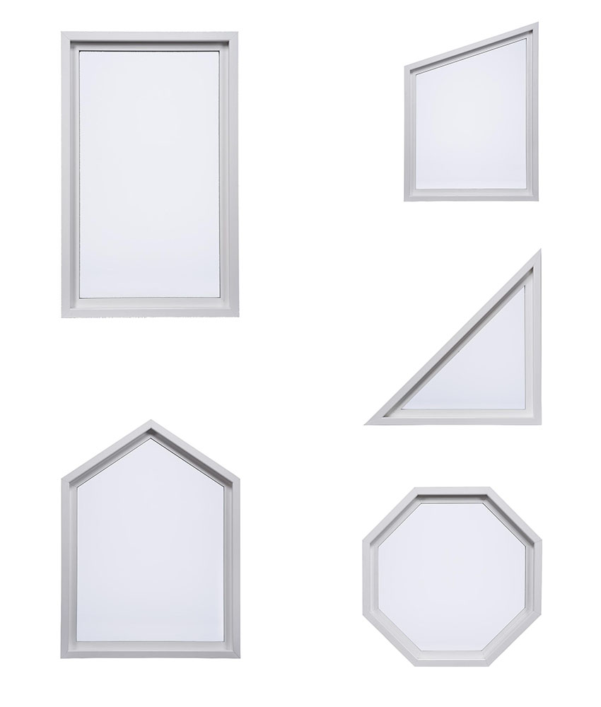 aluminum fix window shape