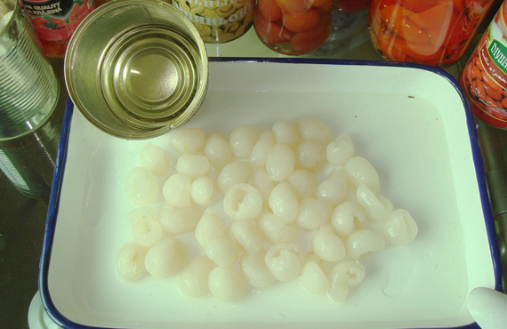 Canned longan in syrup