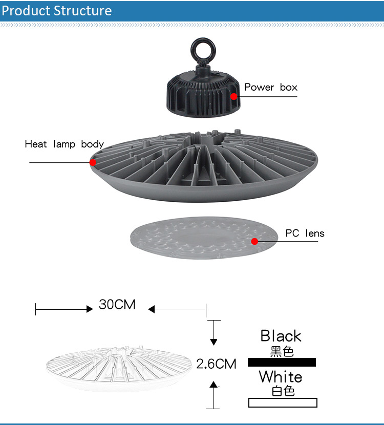 led high bay lights housing 100 w