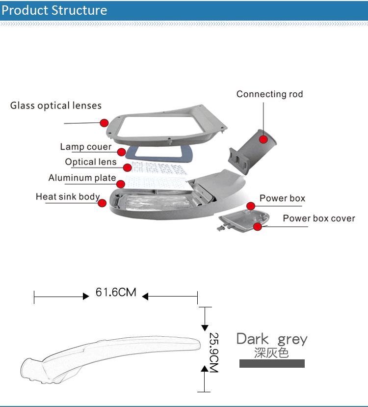 die cast aluminum led street lights housings