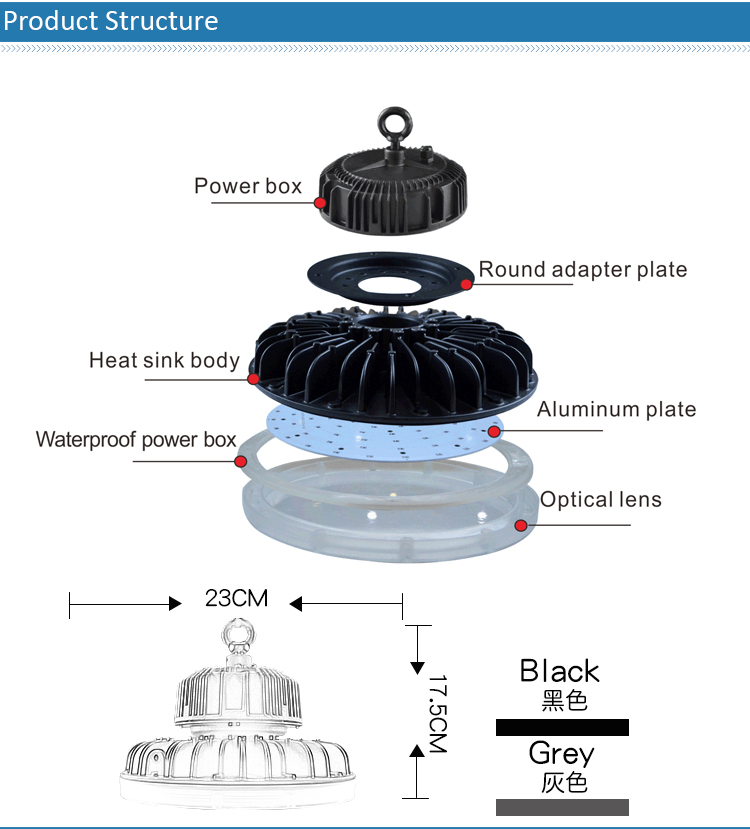 aluminum die casting led high bay lights housing