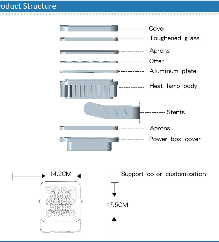 aluminum led flood lights housing