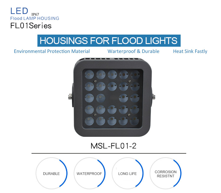 die cast aluminum led flood lights housing