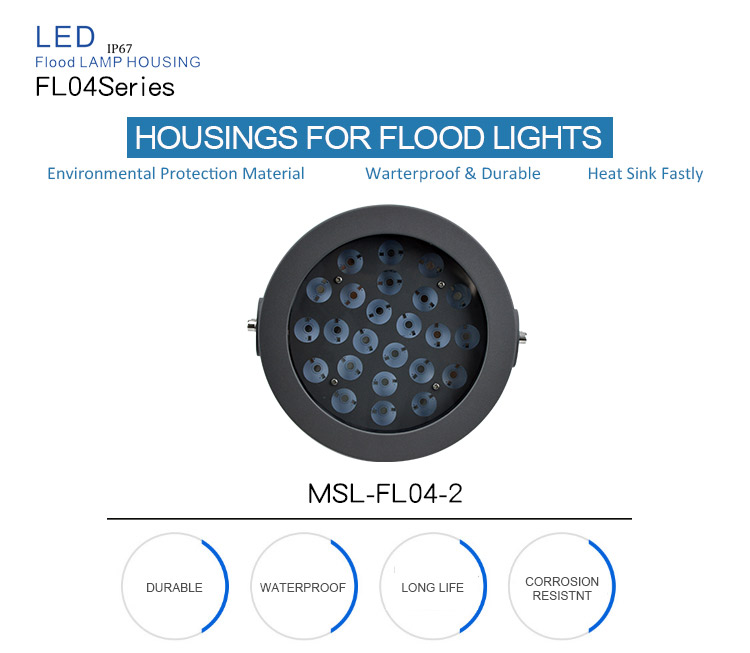 die cast aluminum led flood lights housings