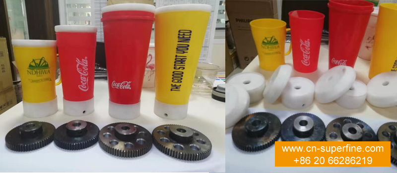 Screen printer fixture for plastic cup