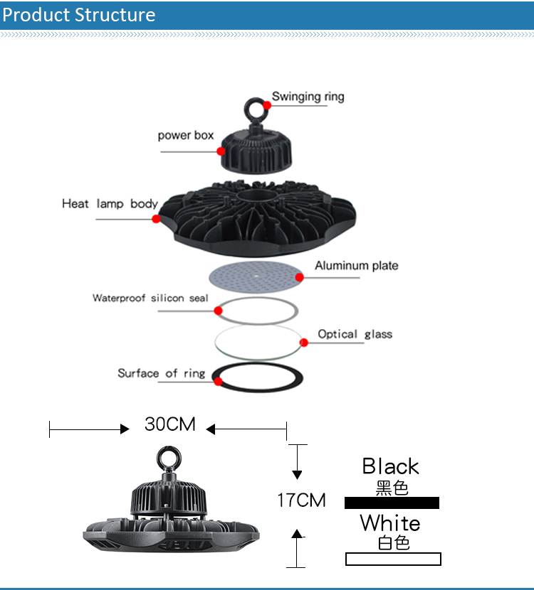 die cast aluminum led high bay lights housing