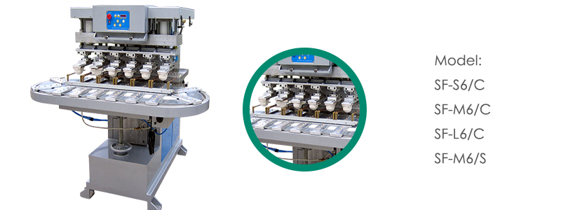 6 color conveyor pad printing machines 6 color conveyor pad printing machines